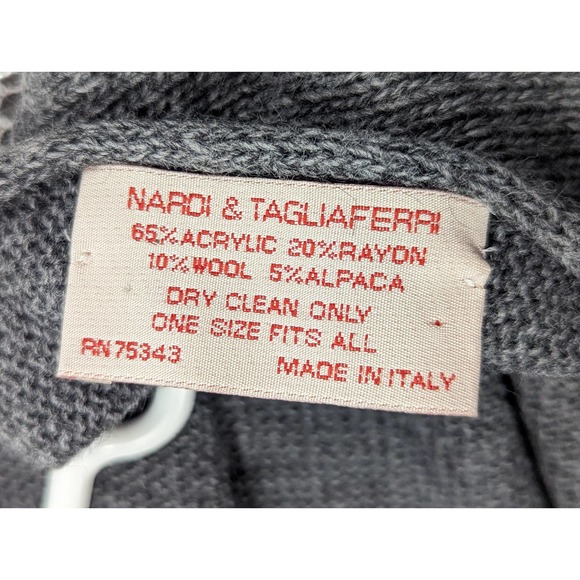 NWOT! NARDI & TALIAFERRI! MADE IN ITALY WOOL BLEND RUFFLED PONCHO! SZ OS - Picture 5 of 7